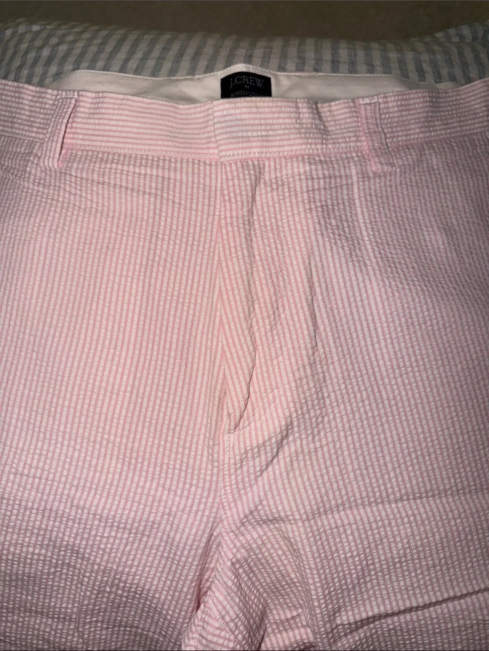 J. Crew Pale Pink Seersucker Shorts